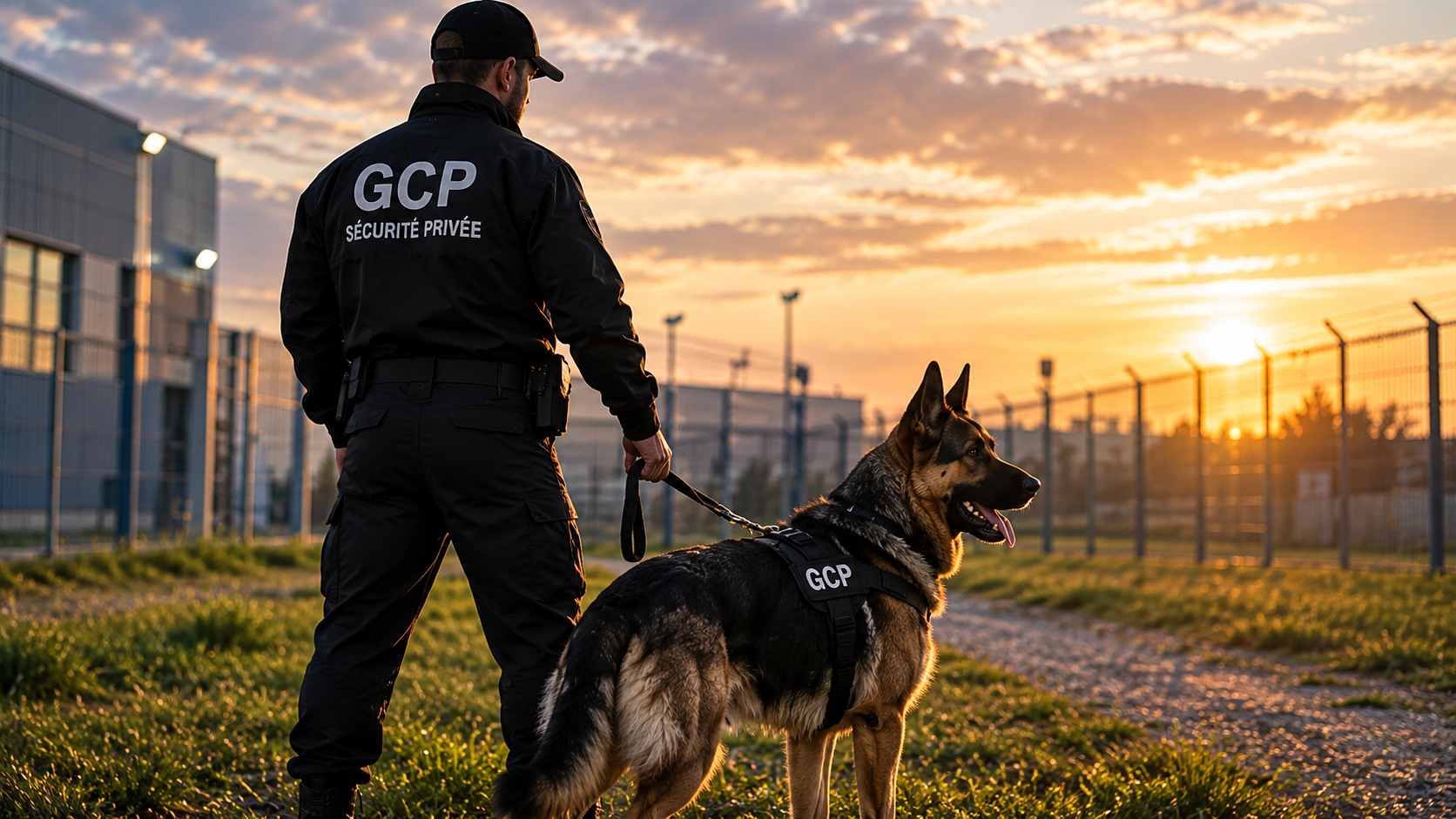 Agent cynophile GCP avec berger allemand