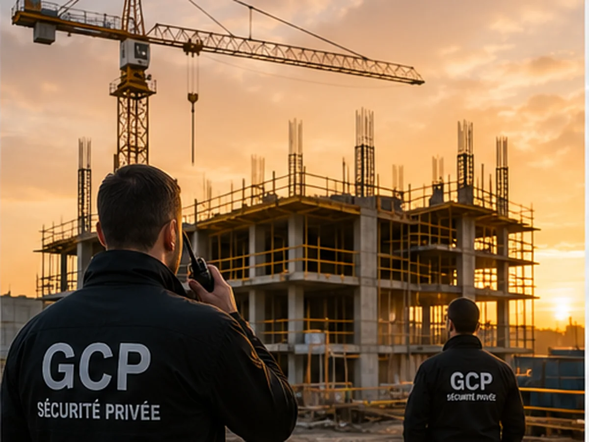 Agent GCP assurant la surveillance d'un chantier