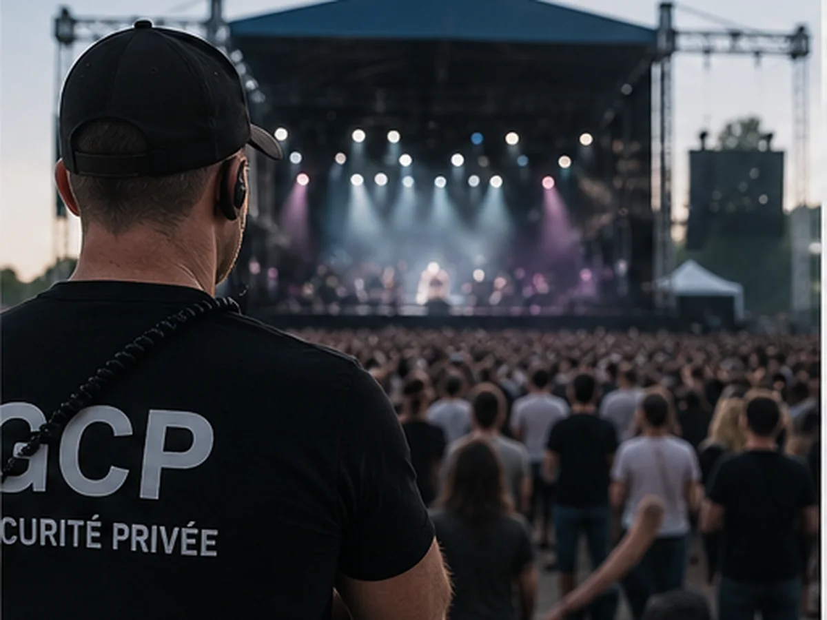 Agent GCP assurant la sécurité d'un événement