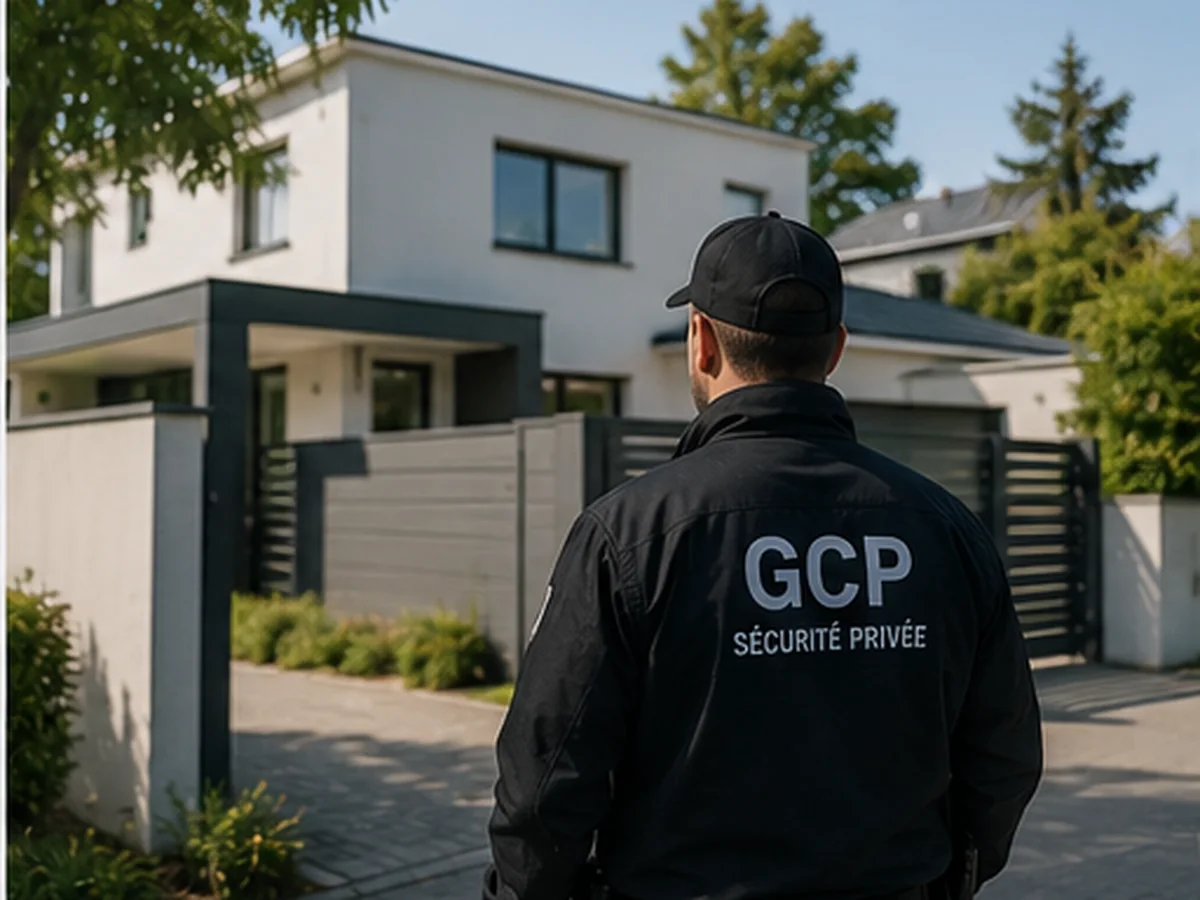 Agent GCP assurant la sécurité d'une résidence